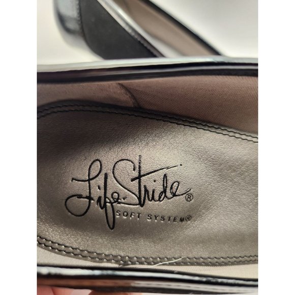 Life Stride Soft System Petunia Sz 11 Blk 3" Heels Patent Heels Toes Rim To Insi - Picture 5 of 9
